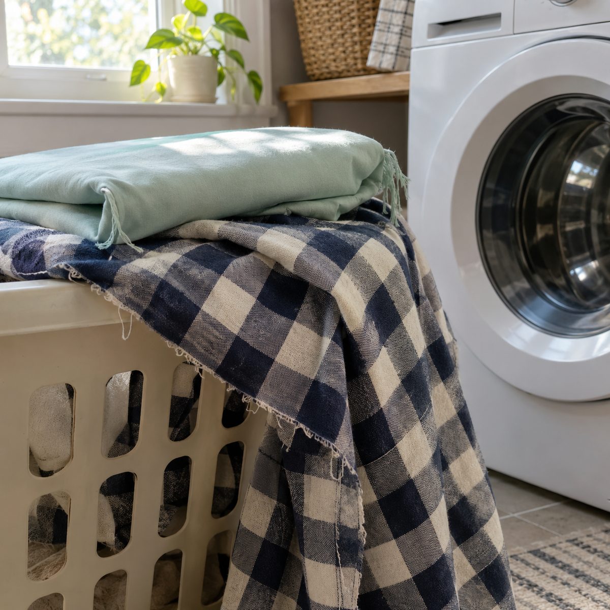 Pre-washed flannel and cotton lawn fabric ready for sewing pajama pants