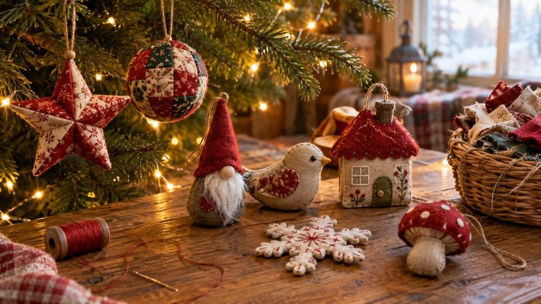 25 Fabric Christmas Ornaments to Sew From Your Scrap Bin