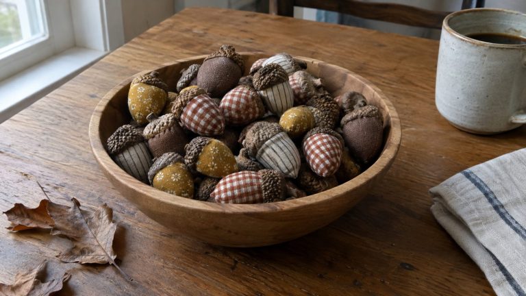 How to Sew Fabric Acorns for Fall Bowls, Garlands, and Tables